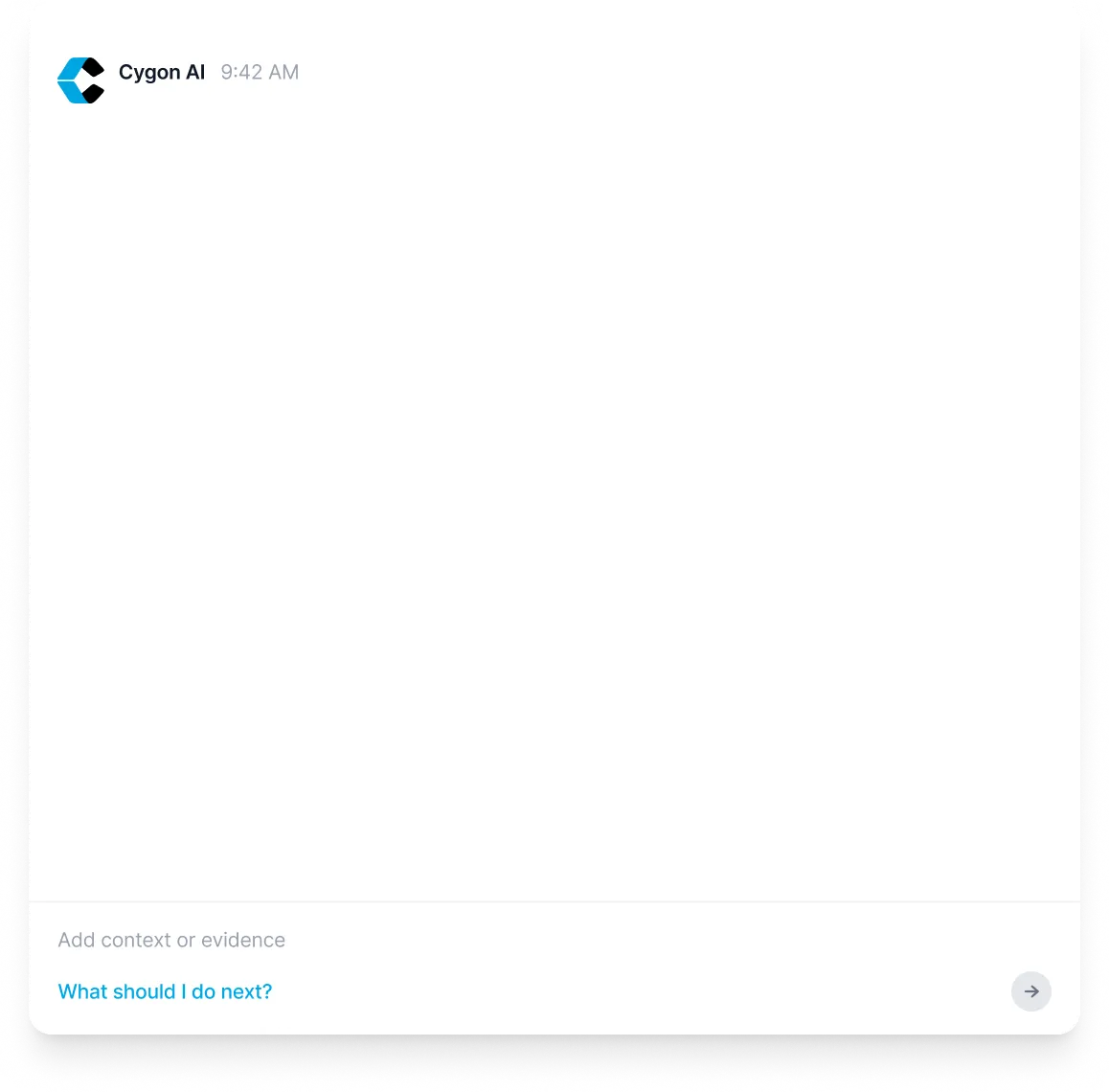 Cygon AI conversation