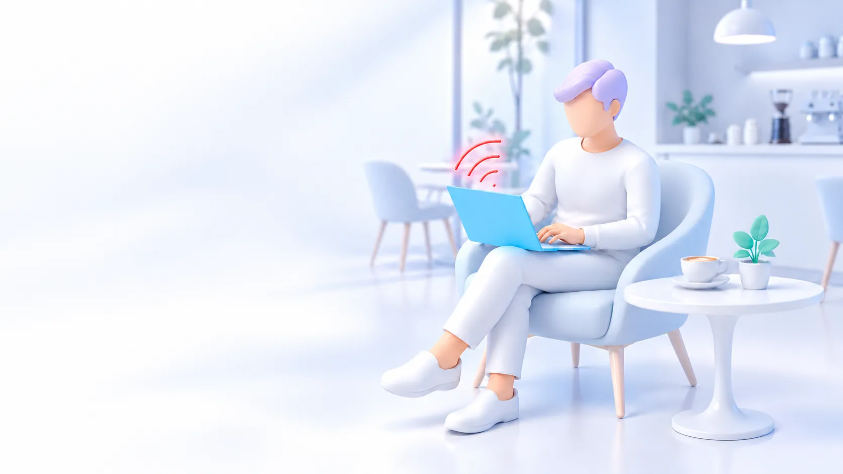 Labelled proximity threats across an office lounge